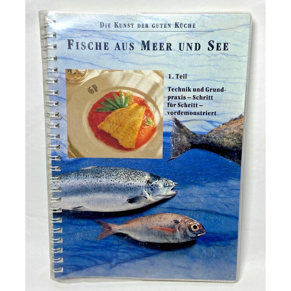 Fisch Aus‎ Meer Und See 1 and 2 German Cookbook Fish Seafood 1989 Vintage 1980s